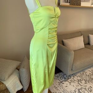 Lime green chic dress